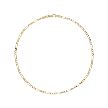 Figaro ankelkæde 2,1 mm 25cm 8 karat