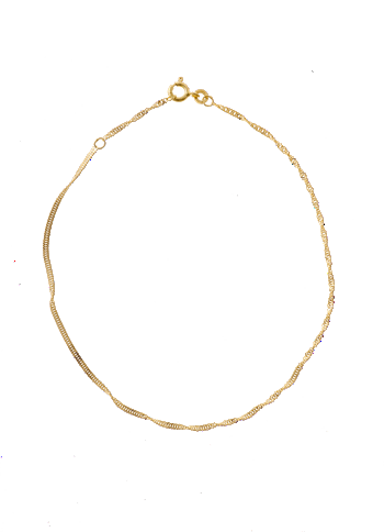 Singapore ankelkæde 1,4mm 25cm 8 karat