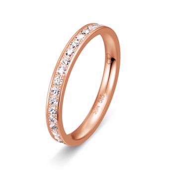Saint Maurice Forlovelse ring i 14 karat rosaguld med 20 x 0,02 ct diamanter