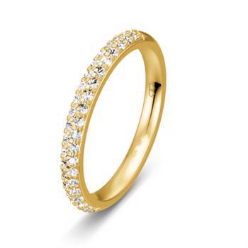 Saint Maurice Forlovelse ring i 14 karat gulguld med 40 x 0,0075 ct diamant