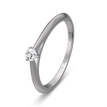Saint Maurice Forlovelse ring i 600 Platin med 1 x 0,05 ct diamanter