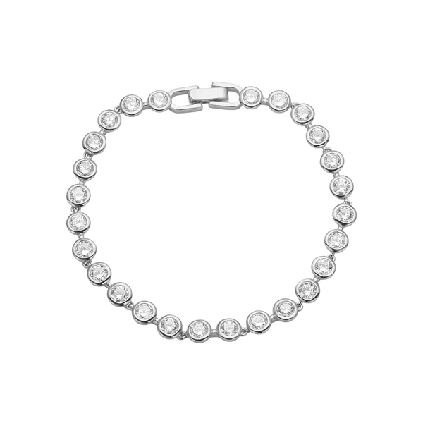 Armbånd i sølv med zirkonia - 17 -21 cm fra Blicher Fuglsang