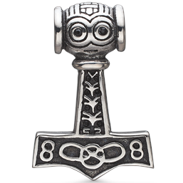 Image of Støvring Design stål vedhæng, Thorshammer med blank/oxideret overflade, model 44244981