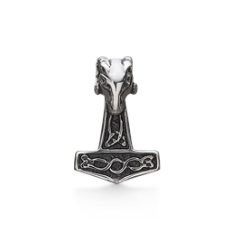 Image of Støvring Design stål vedhæng, Thorshammer med blank/oxideret overflade, model 44244989