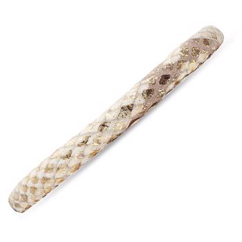 Christina Jewelry & Watches Guld slange 30 cm Italiensk læder armbånd, til 6 mm charms
