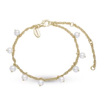 Christina Jewelry Dangling Pearls forgyldt sterling sølv armbånd