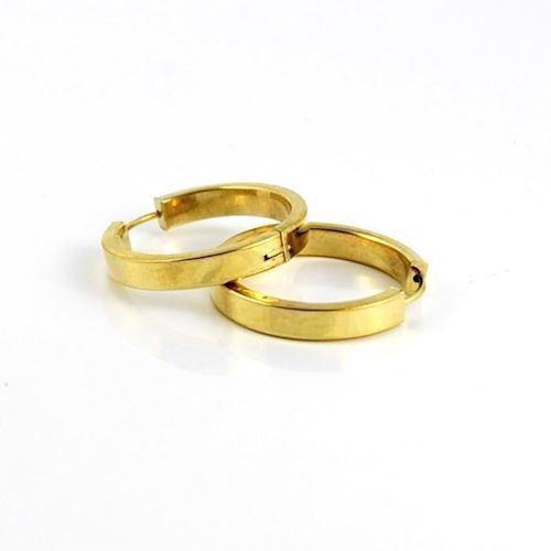 Image of Støvring Design 8 kt guld øreringe, Ø 25 mm creoler med blank overflade, model 60166625