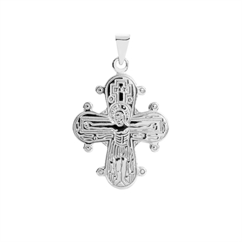 Vedhæng dagmarkors hvidguld 20x17mm, 14 karat