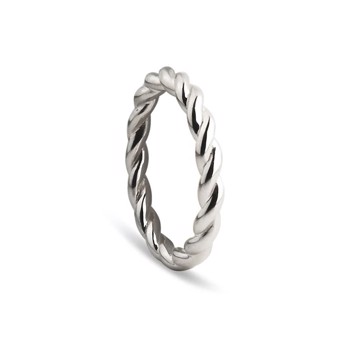 Twisted sølv ring - Jeberg