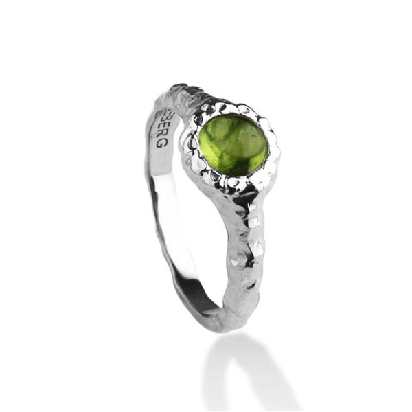 I AM GOLD - Sølv ring med peridot, fra Jeberg (str 54)