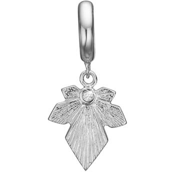 Christina Collect sølv Ahorns blad hanger med 1 ægte topas, Maple Leaf med struktureret overflade, model 610-S82