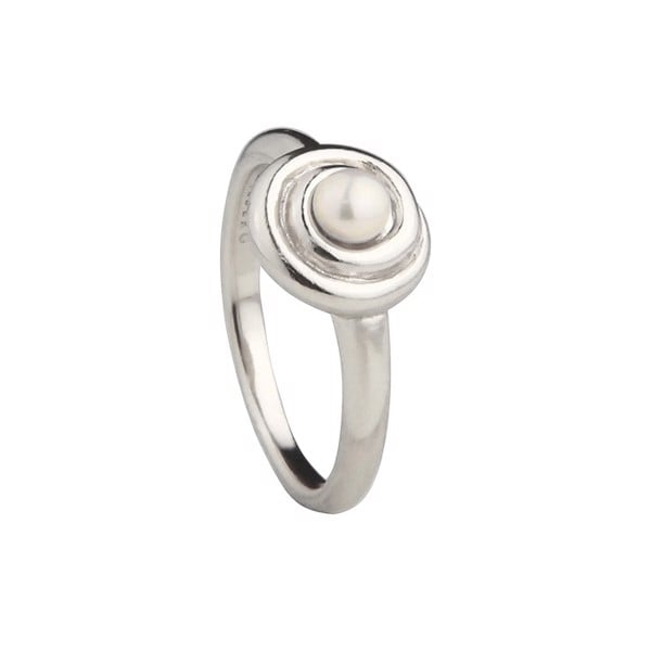 Sølv ring med perle - Ocean Poems, fra Jeberg