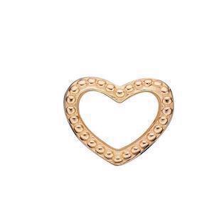 Christina Collect forgyldt sølv hjerte charm til sølvarmbånd, Petite Heart Dots med blank overflade, model 623-G153