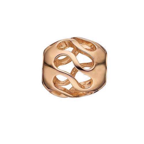 Image of Christina Collect forgyldt sølv twist charm til sølvarmbånd, Petite Twist med blank overflade, model 623-G154