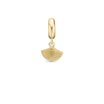Fan charm, Forgyldt Sølv - Charm til 4 mm Christina armbånd