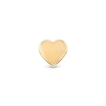 Glow in the dark - Heart charm, Forgyldt Sølv - Charm til 4 mm Christina armbånd