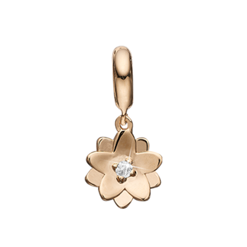 Christina Collect forgyldt Bead Natural Flower charm