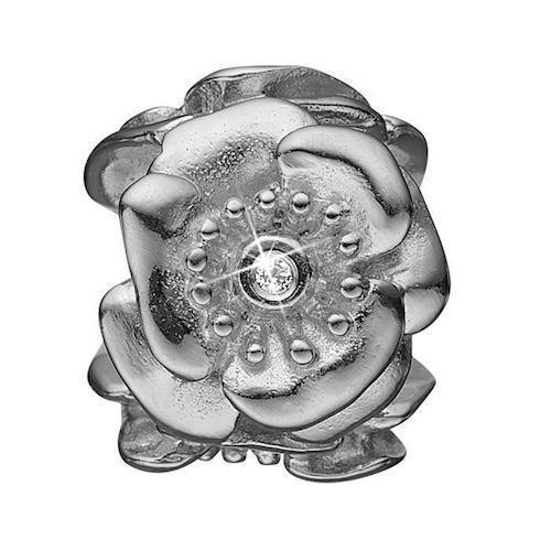 Image of Christina Collect sølv anemone charm til sølvarmbånd, Topaz Anemone med rustik overflade, model 623-S138