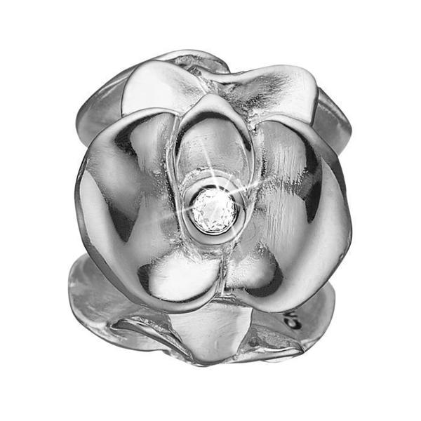 Christina Collect sølv okide charm til sølvarmbånd, Topaz Orchid med rustik overflade, model 623-S139