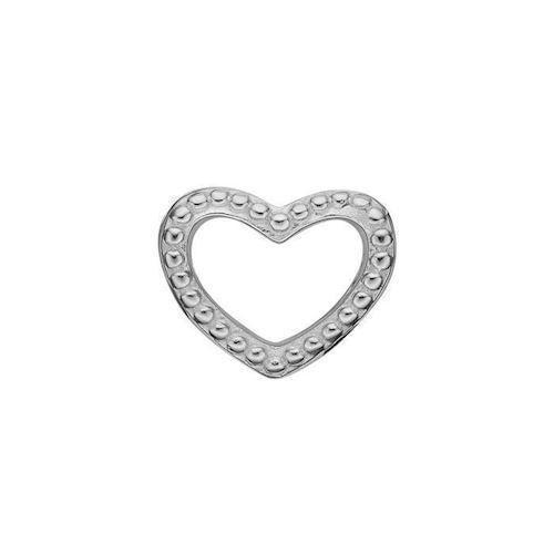 Image of Christina Collect sølv hjerte charm til sølvarmbånd, Petite Heart Dots med blank overflade, model 623-S153