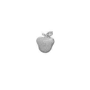 Image of Christina Collect sølv æble med glimmer overflade til sølvarmbånd, Petite Sparkling Apple med rustik overflade, model 623-S158