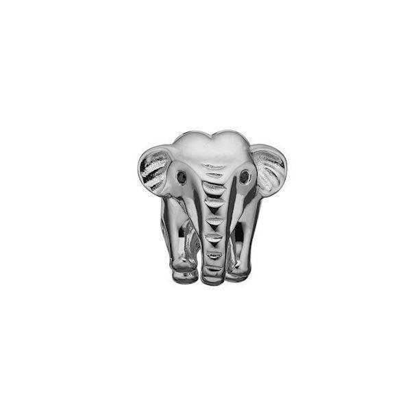 Image of Christina Collect sølv elefant charm til sølvarmbånd, Petite Elephant med blank overflade, model 623-S163