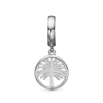 Sølv  Palm tree charm til 4 mm læder- og sølvarmbånd