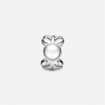 Christina Jewelry, Charm til sølvarmbånd eller 4 mm slim læderarmbånd - Pearl and Nature