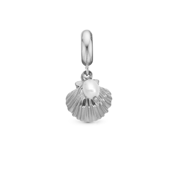 Clam Shell charm, Sølv - Charm til 4 mm Christina armbånd