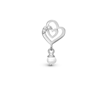 Two Hearts charm, Sølv - Charm til 4 mm Christina armbånd