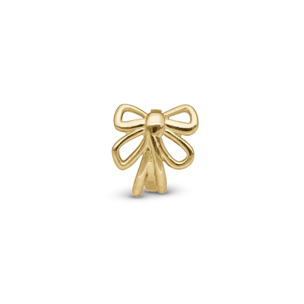 Bow forgyldt sølv charm til 6 mm læderarmbånd fra Christina Collect