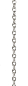 Rund anker kæde hvidguld 0,40mm 42cm 14 karat