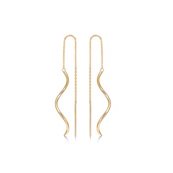 Støvring Design 8 kt guld Øreringe, Spiraler med blank overflade