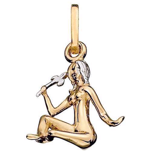 Image of Støvring Design 14 kt guld vedhæng, stjernetegn med blank overflade, model 74166206
