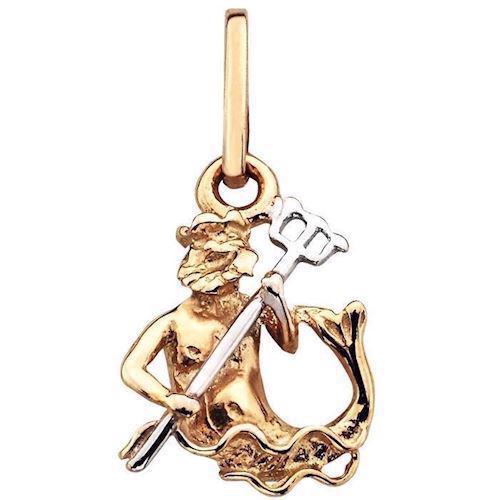 Image of Støvring Design 14 kt guld vedhæng, stjernetegn med blank overflade, model 74166211