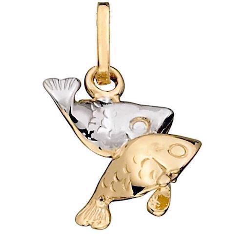 Image of Støvring Design 14 kt guld vedhæng, stjernetegn med blank overflade, model 74166212