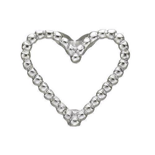 Christina Collect sølv Hjerte af passion til læderarmbånd, Heart of Passion med blank overflade, model 650-S46