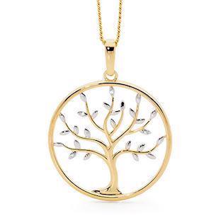 Bee Jewelry Tree of Life 9 kt guld Vedhæng blank, model 65681
