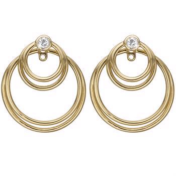 Christina Jewelry forgyldte øreringe, Circles of Joy med topas, model 670-G26