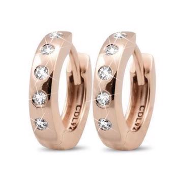 Christina Creol elegente rosaforgyldte øreringe med hvide topaz, model 670-R13topaz købes hos Guldsmykket.dk her