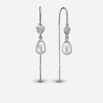 Precious Heart, sølv Øreringe fra Christina Jewelry