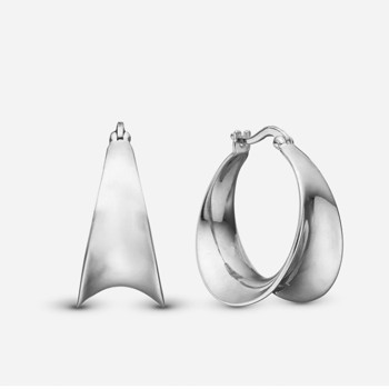 Creol Ellipse, sølv Øreringe fra Christina Jewelry