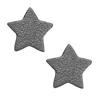 Christina Collect sort oxyderet sølv ørestikker, Sparkling Stars med rustik overflade, model 671-B04