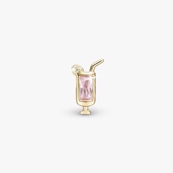 Pink Drink, forgyldt sølv Ørestik fra Christina Jewelry