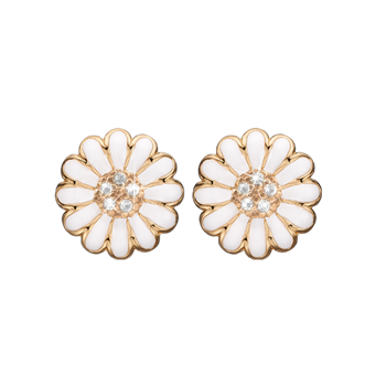 Christina Collect Forgyldt sterling sølv ørestikker med Smuk 8 mm marguerite med 5 Glitrende topaz