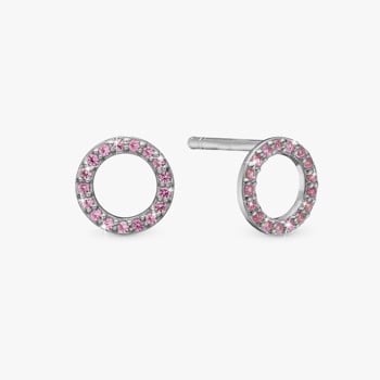 Pink Circles, sølv Øreringe fra Christina Jewelry