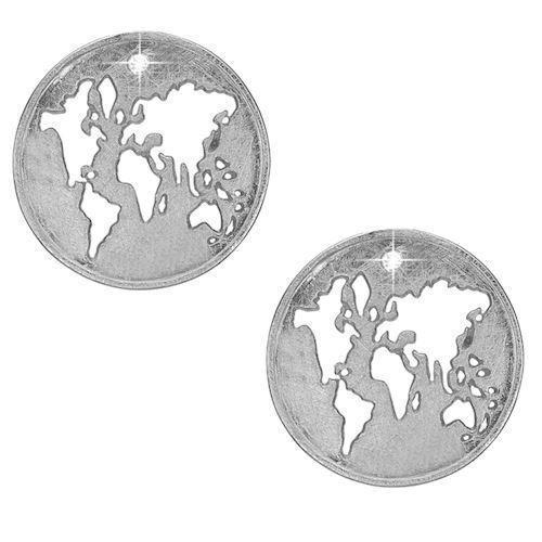 Christina Jewelry Collect 925 sterling sølv Moder Jord Smukke ørestikker med "Verden" og klima venlig diamant, model 671-S72K