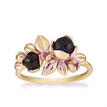Rabinovich forgyldt sterling sølv fingerring, Inner Secret med spinel