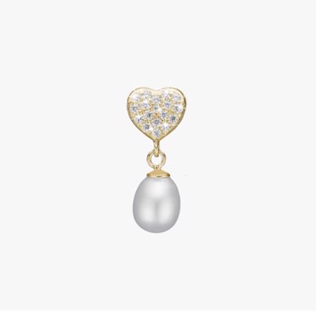 Sparkling Heart vedhæng i forgyldt sølv fra Christina Jewelry