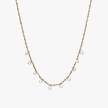 Dangling Pearls halskæde i forgyldt sølv fra Christina Jewelry